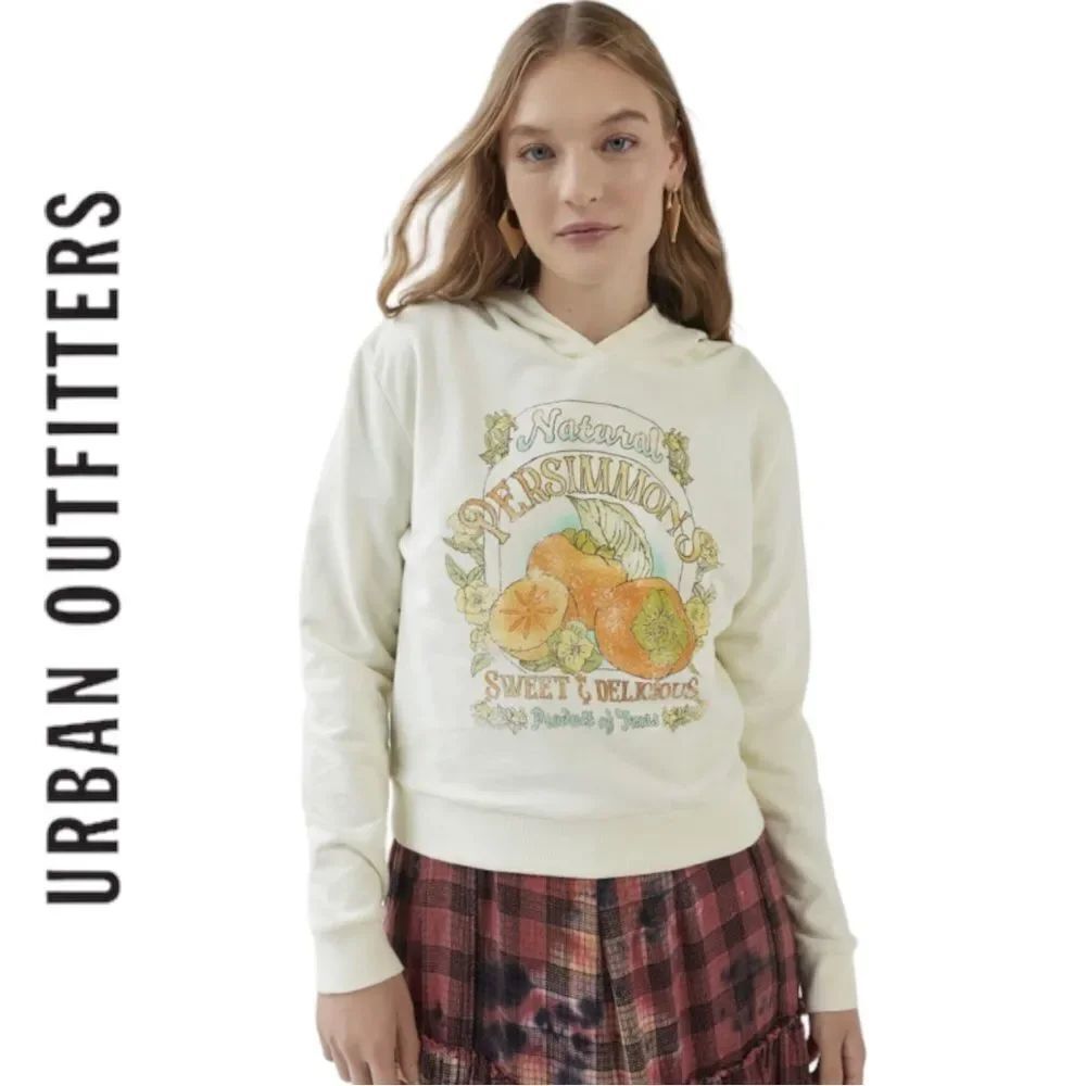 NEW UO Urban Outfitters Future State Persimmon Shrunken Hoodie Sweatshirt S M L